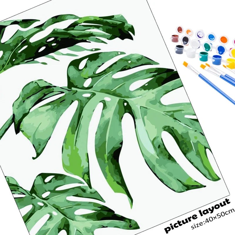 peinture à l'huile par numéro kit bricolage paysage à colorier