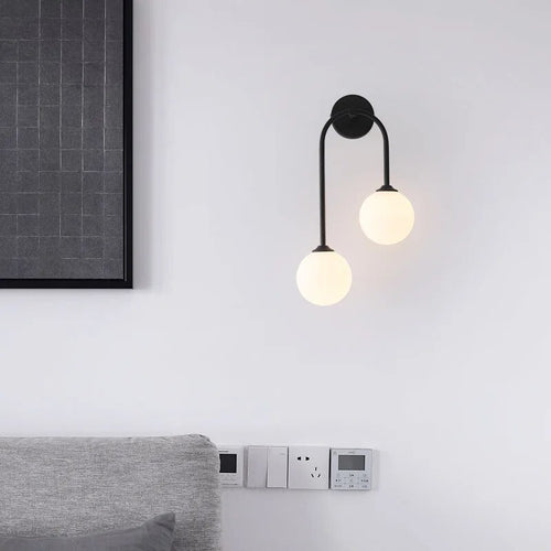 Applique murale LED moderne en verre laiteux