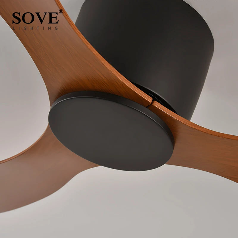SOVE ventilateurs de plafond modernes à plancher bas sans lumière DC 30W ventilateur de plafond avec télécommande maison ventilateur de plafond Simple pas de lumières 220V - vue 6 sur 10
