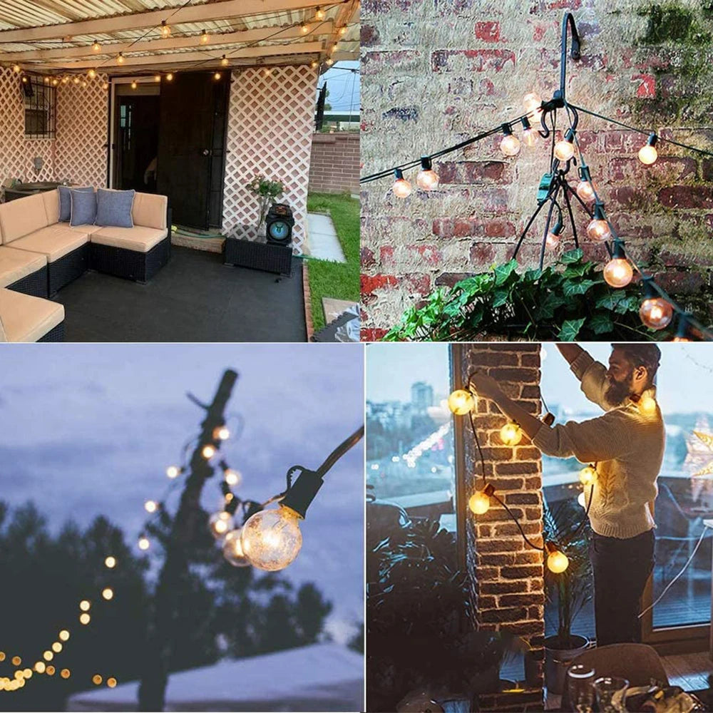 guirlande lumineuse extérieure led ampoules globe décoratives pour jardin terrasse - vue 10 sur 11