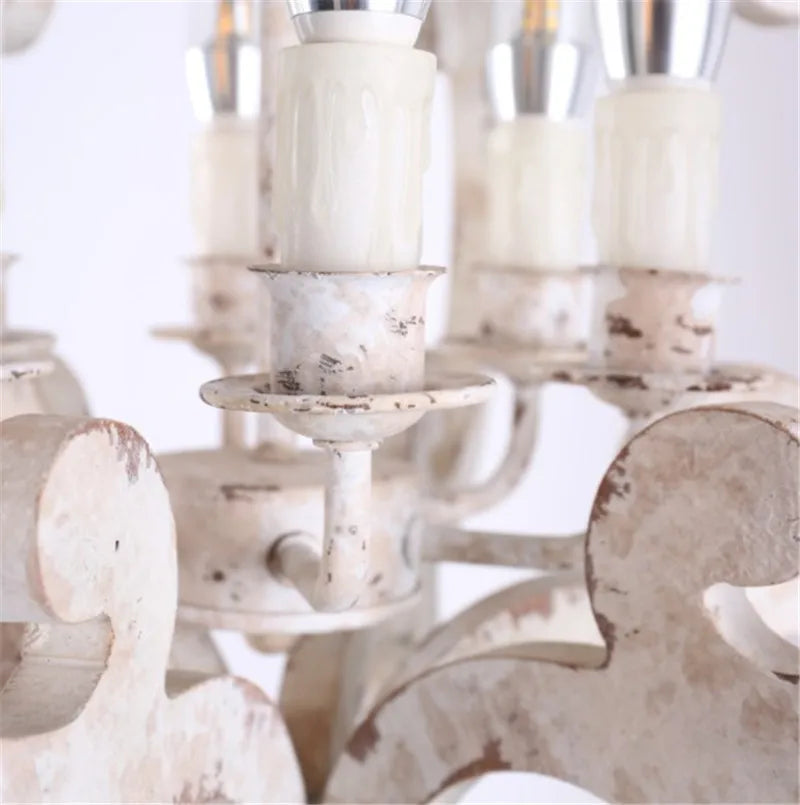 lustre vintage rétro en bois pour café bar et loft - vue 7 sur 6