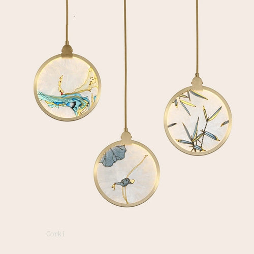 suspension en verre style chinois pour décoration moderne intérieure - vue 6 sur 9