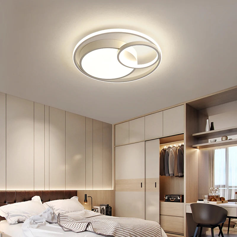 Lustre LED moderne maison intérieur luminaire déco tech - vue 5 sur 12
