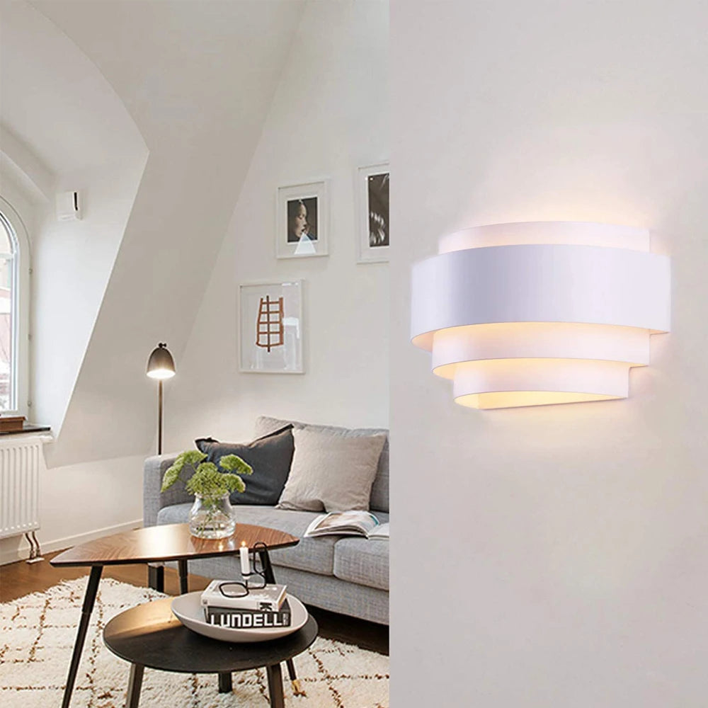 Style nordique éclairage intérieur E27 applique murale LED lumières moderne haut vers le bas lampe de chevet luminaire applique couloir intérieur salon chambre - vue 5 sur 5
