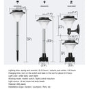 Lampe LED solaire contemporaine à 86 lumières