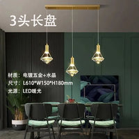 lustre led en cristal post-moderne pour décoration créative
