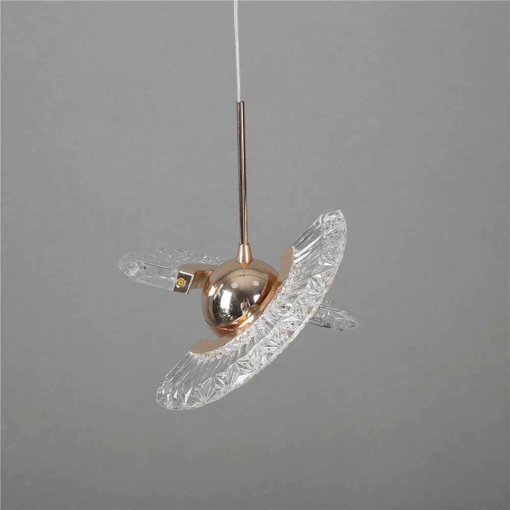 lampe led suspendue rotative en acrylique ufo style nordique 2021 - vue 7 sur 9