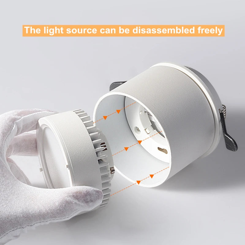 spot rotatif pliable intégré à intensité variable led rétro-éclairage éclairage intérieur - vue 7 sur 10