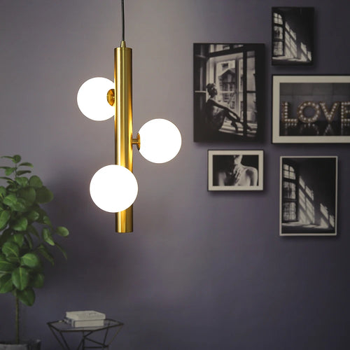 lustre moderne en verre mat suspension led luminarias
