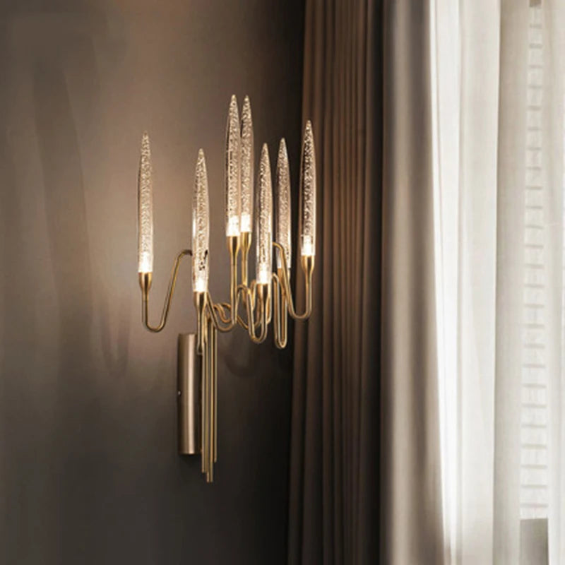 applique murale de luxe led g4 pour hôtel wf-w32-7d - vue 4 sur 6