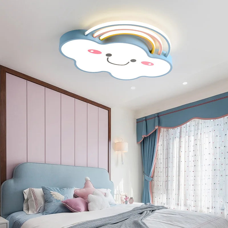 lustre nordique pour chambre d'enfants avec lumières led - vue 5 sur 12