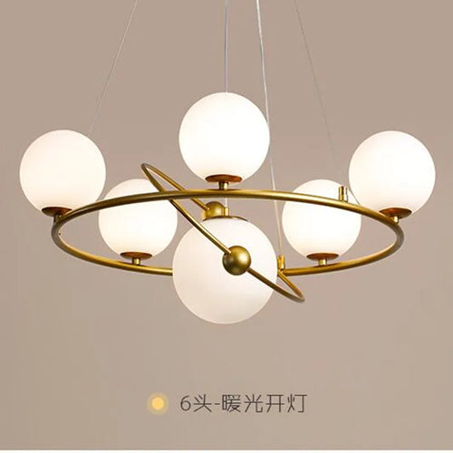 suspension LED nordique lustre en verre décoratif pour intérieur - vue 2 sur 10