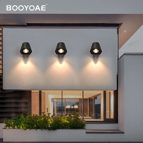 Applique moderne escalier extérieur IP54 entrée maison jardin terrasse avant induction porche aluminium étanche éclairage mural - vue 4 sur 8