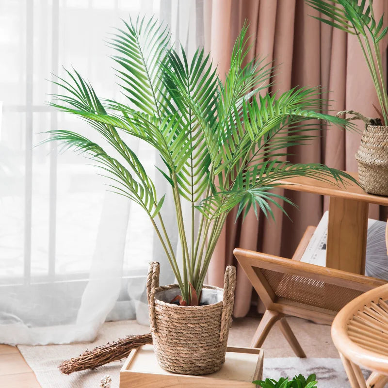 lot de 2 grandes plantes artificielles palmier tropical pour décoration intérieure - vue 6 sur 14