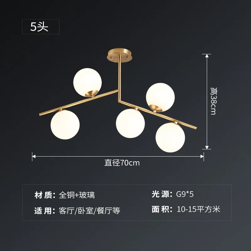 Lustre Moderne Simple Nordique - vue 8 sur 8