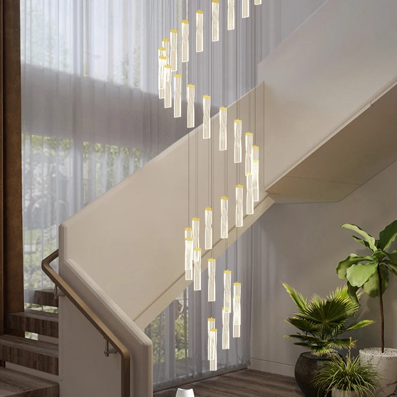 lustre moderne acrylique irrégulier led réglable nordique art - vue 5 sur 9