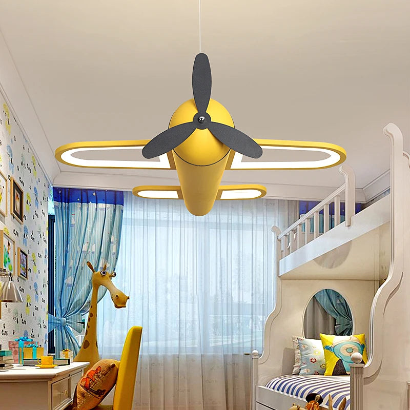 lustre led moderne en forme d'avion pour bébé garçon - vue 4 sur 10