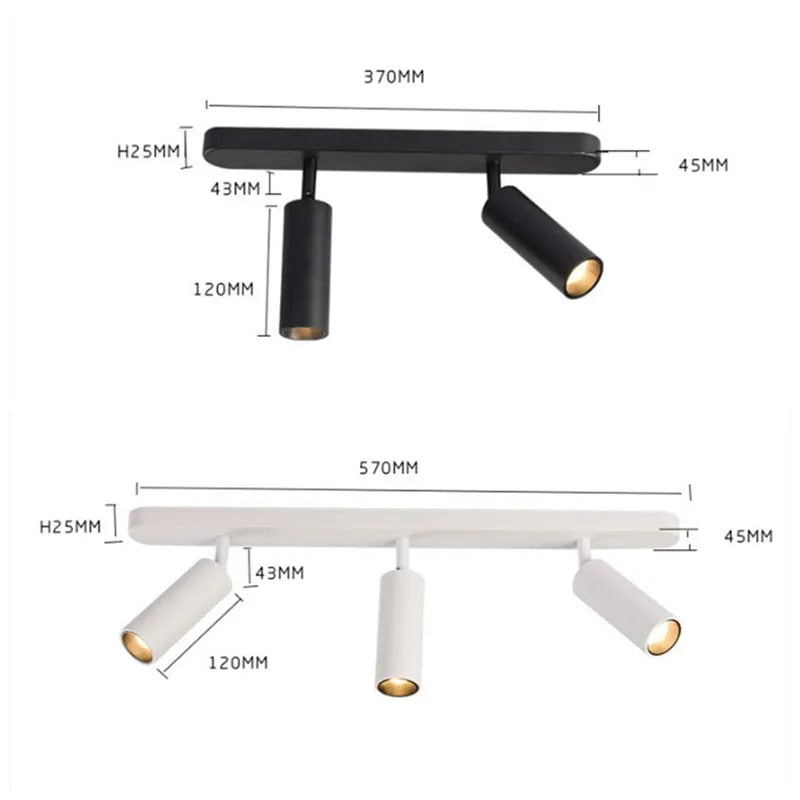Spot moderne LED avec plusieurs cylindre en métal Light - vue 5 sur 8