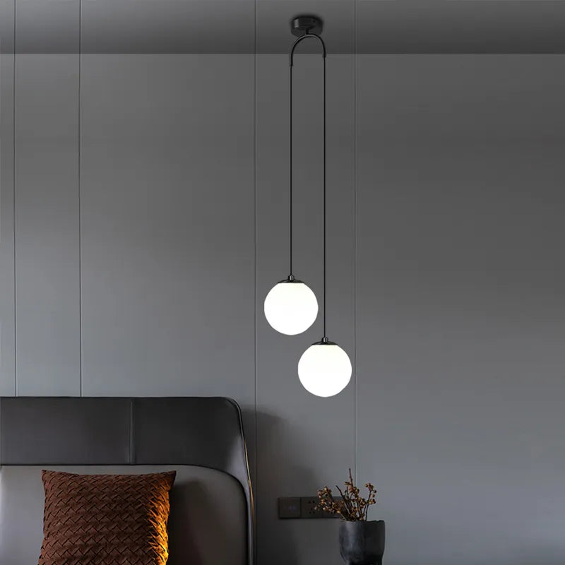 Suspension LED en verre moderne nordique pour salle à manger chambre lustre en or luminaires intérieur Restaurant Bar décor lampe suspendue