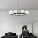 suspension moderne en laiton et verre hauteur réglable