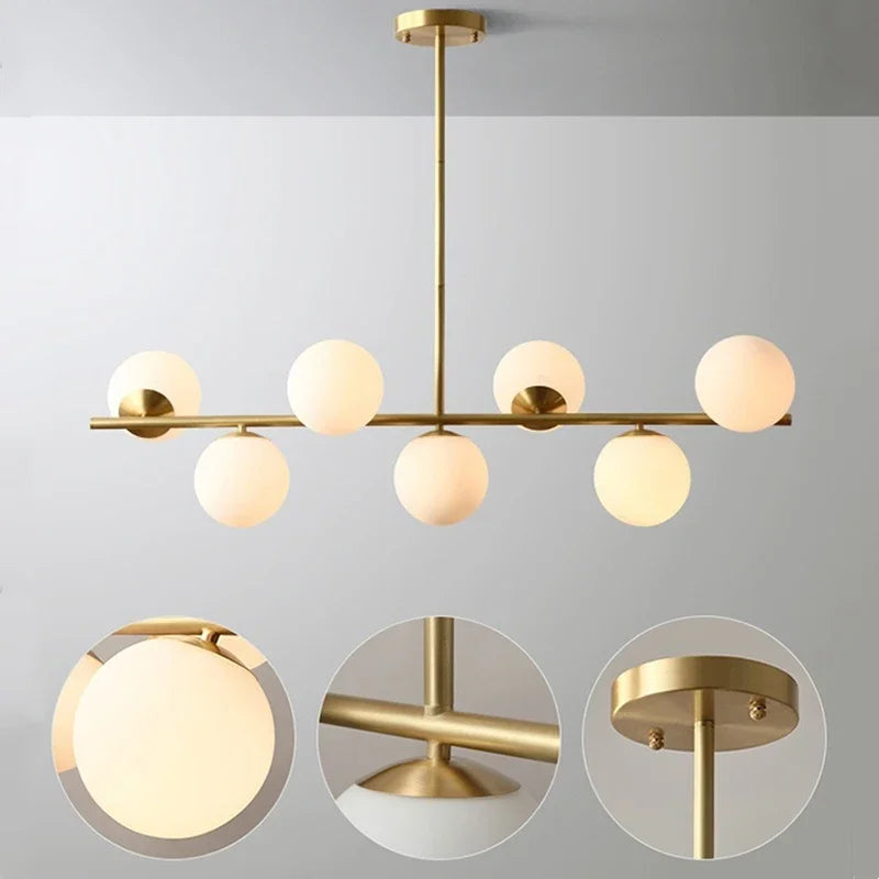 suspension moderne en verre pour décoration intérieure élégante - vue 4 sur 11
