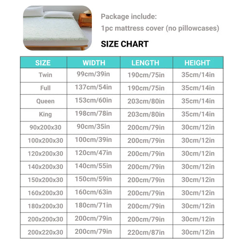 1pc Waterproof Bamboo Mattress Cover (Without Pillowcase), Cooling & Breathable Fitted Bed Sheet With 6-14inches Deep Pocket - vue 4 sur 7