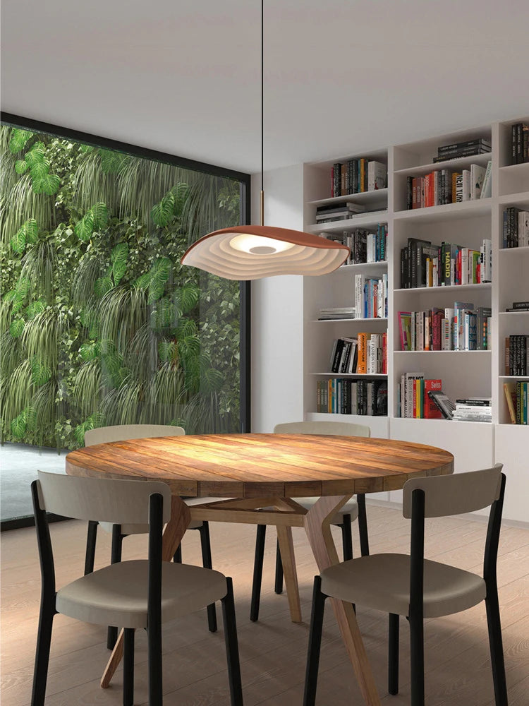 lustre design en forme de feuille de lotus pour bar et restaurant - vue 3 sur 7