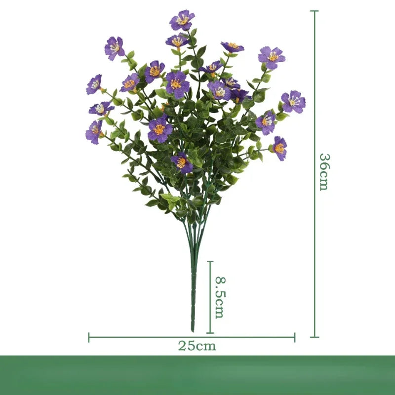 lot de 3 bouquets d eucalyptus artificiels en soie décoration intérieure - vue 15 sur 24