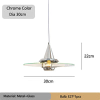 lustre bauhaus en verre clair suspendu pour restaurant