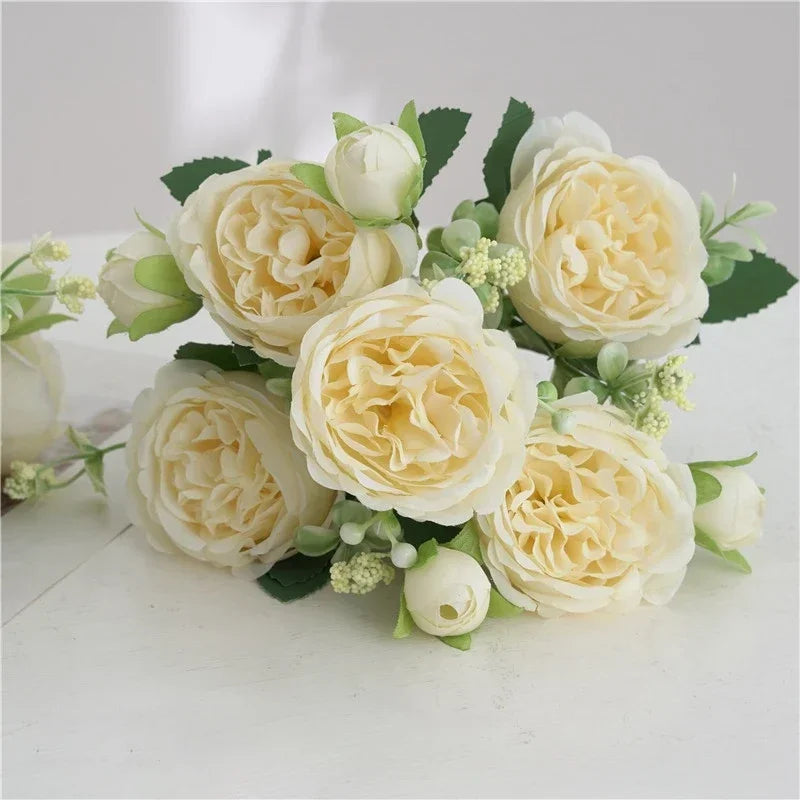bouquet de pivoines artificielles pour décoration florale intérieure - vue 12 sur 17