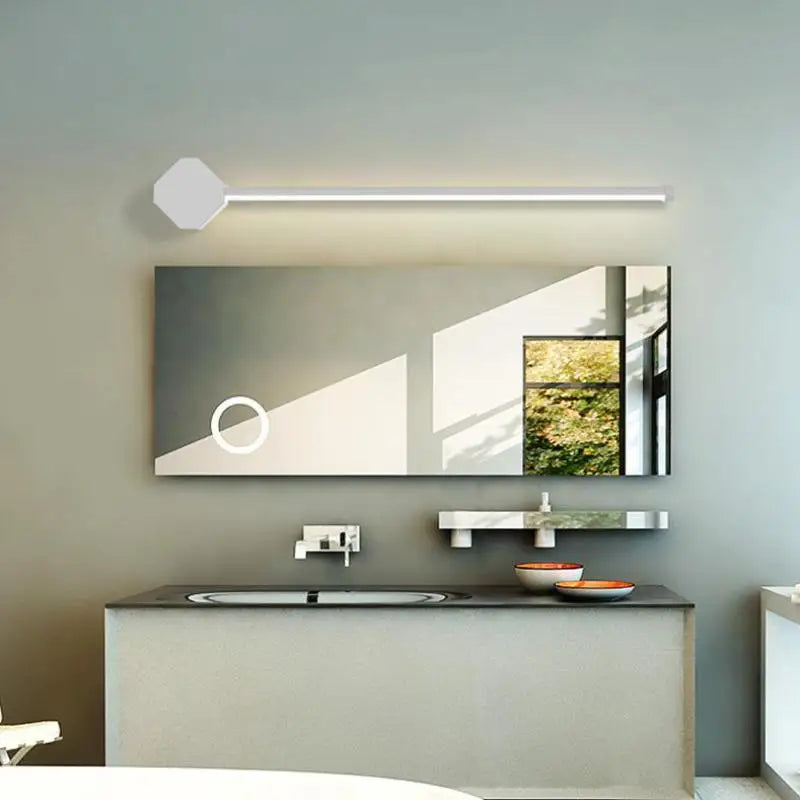 lampe de vanité led aluminium pour miroir et maquillage moderne - vue 6 sur 9