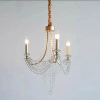 Modern nordic crystal chandelier with gold minimalist 6-ring design