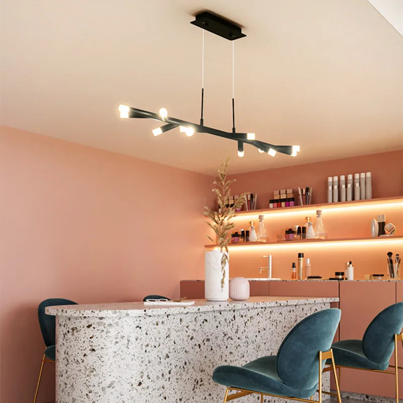 lustre moderne à LED pour décoration intérieure nordique - vue 7 sur 9