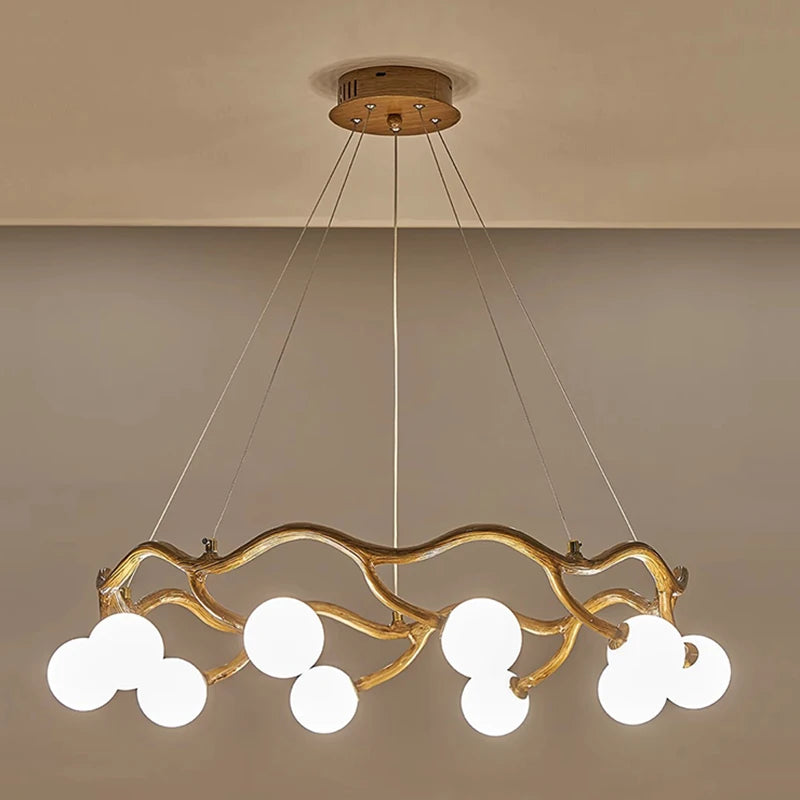 Lustre design led branches d'arbre dois design moderne décoratif d'intérieur - vue 5 sur 13