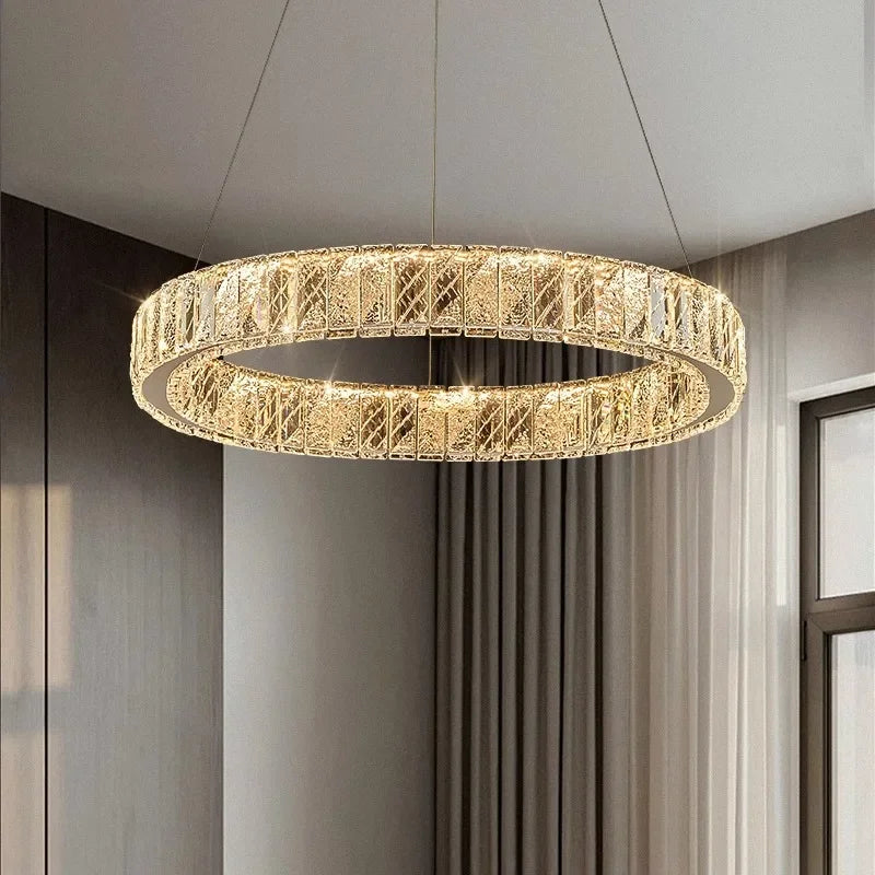 lustre moderne en cristal pour un éclairage élégant - vue 3 sur 12