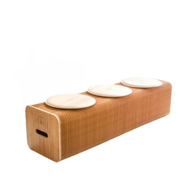 Creative and Environmentally Friendly Folding Retractable Low Stool, Fashionable Bench, Home and Restaurant, Paper Folding Chair - vue 6 sur 22