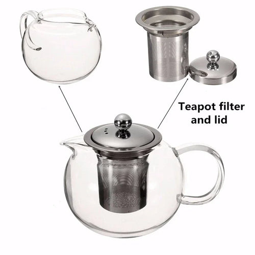 theiere en verre resistant a chaleur avec infuseur