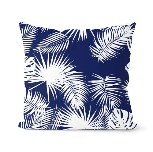 coussin bleu marine géométrique pour déco de canapé