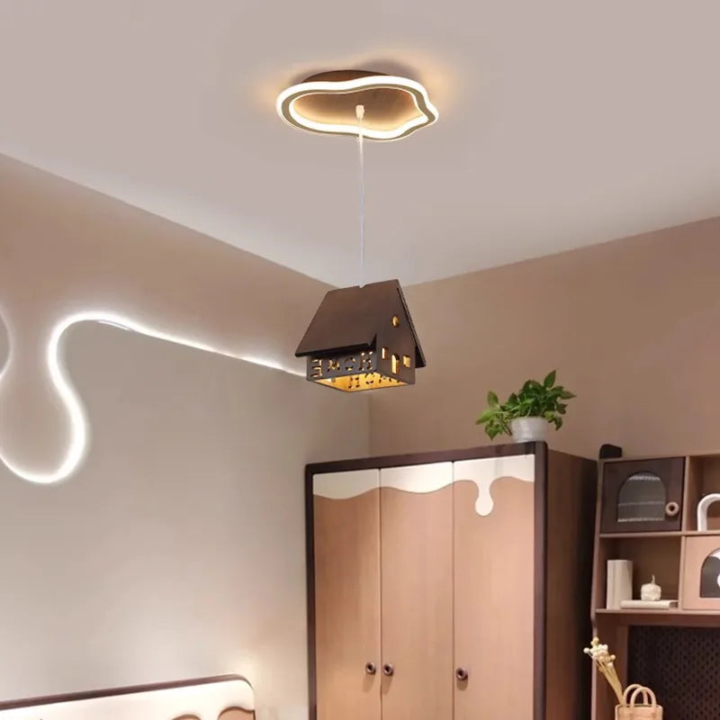 suspension en bois massif design créatif pour chambre d'enfant - vue 5 sur 10