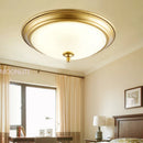 Plafonnier rond or/noir/Bronze plafonnier verre dépoli pour couloir salon cuisine LED lumineuse éclairage 110/220V