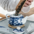 Théière chinoise porcelaine artisanale motifs traditionnels 200ml portable