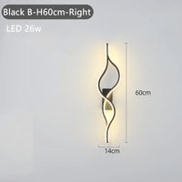 Modern Living Room Long Wall Lights with Anlter Design Gold Black TV Background Decorative Wall Lamp for Bedroom Remote Control