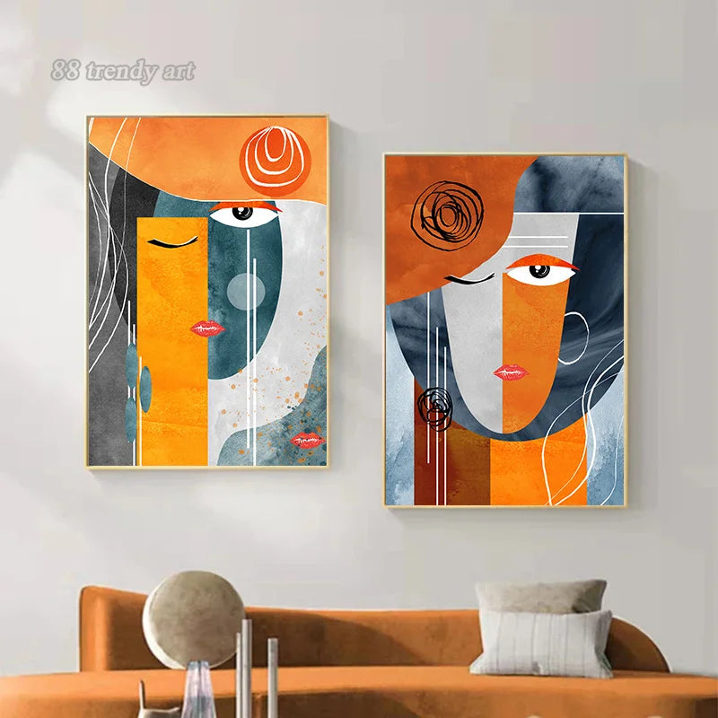 peintures abstraites modernes pour décoration murale artistique
