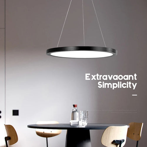 suspension led ronde dorée moderne - vue 6 sur 26