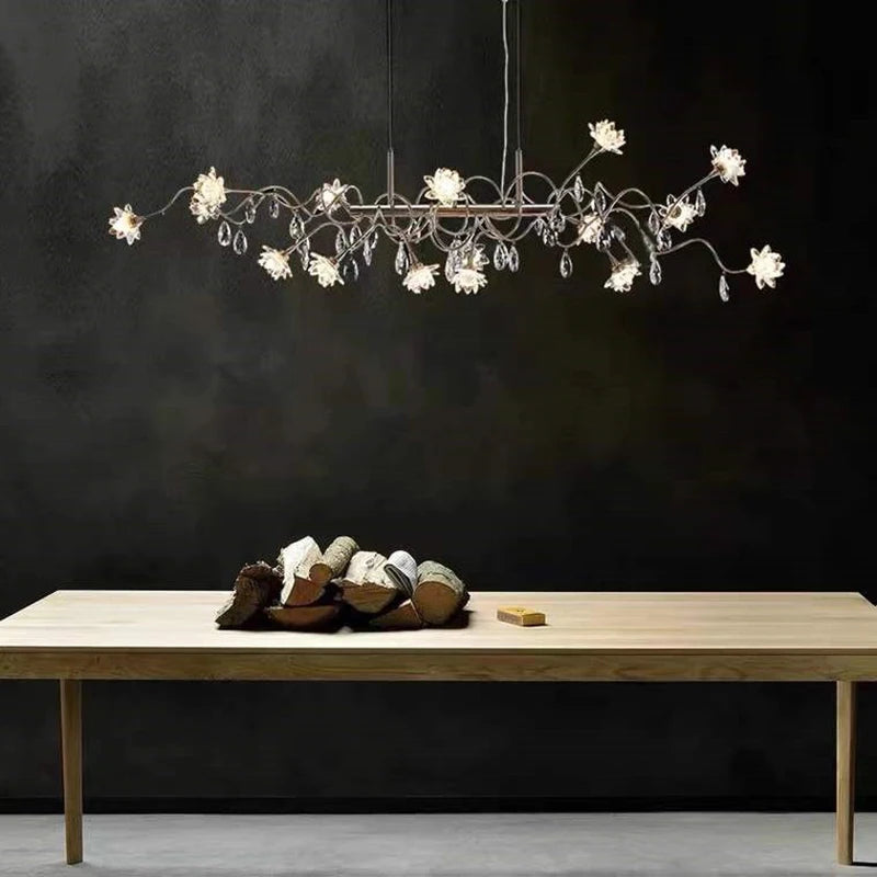 lustre led postmoderne en cristal nordique luxe g4 intérieur - vue 3 sur 5