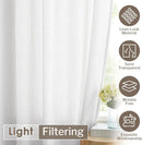 Voilage tulle uni sur mesure pour chambre salon