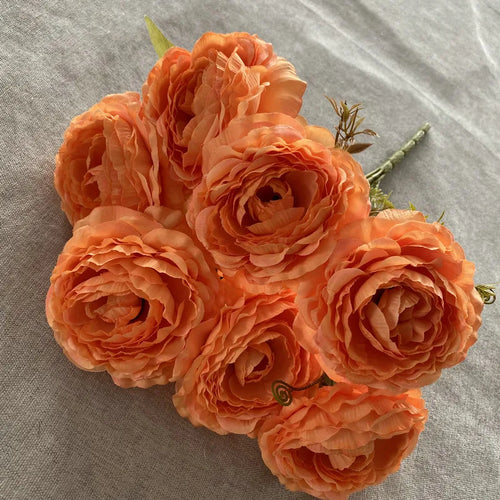 bouquet de pivoines artificielles en soie pour décoration florale - vue 8 sur 17