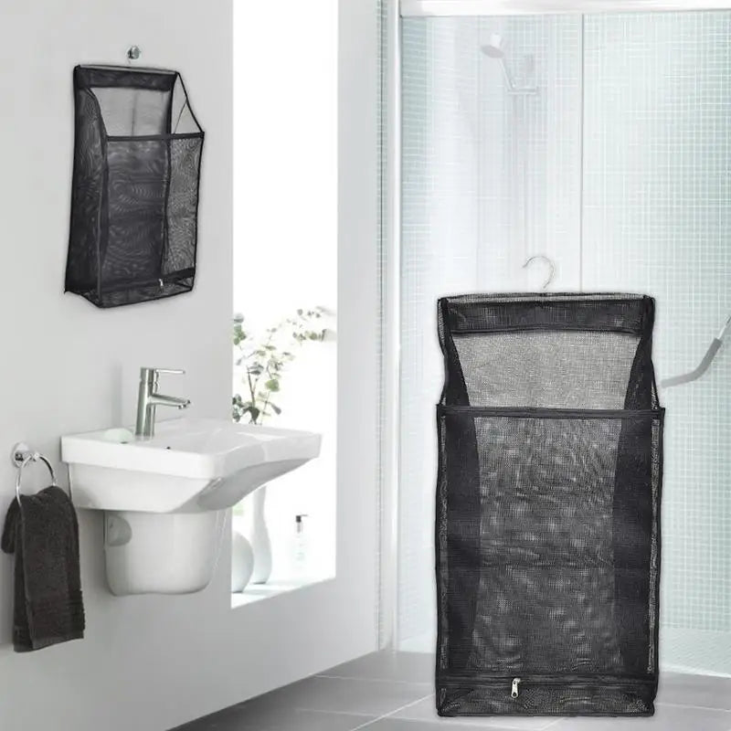 panier à linge pliable suspendu pour rangement pratique - vue 8 sur 7