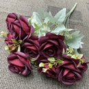 bouquet de roses artificielles en soie décoration florale élégante