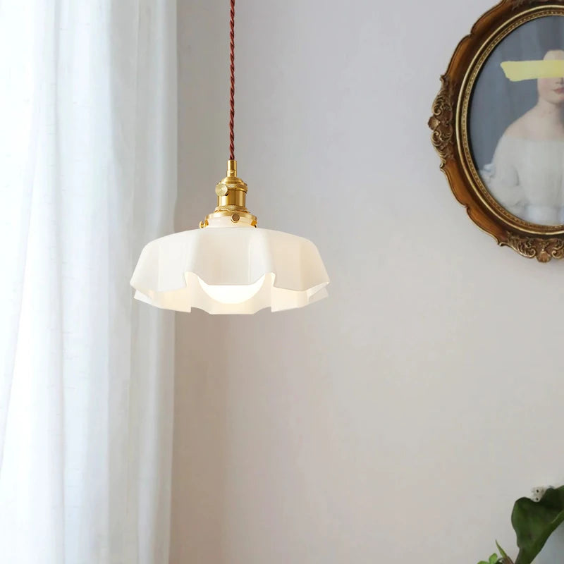 lustre plissé simple pour décoration intérieure éclairage doux